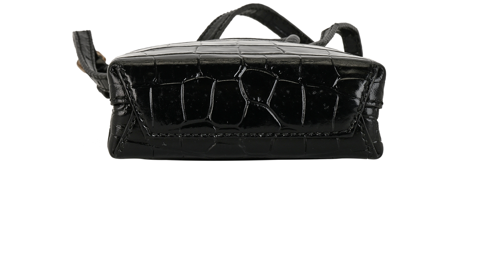 Mini Shopping Tote, &pound;250, Handbags, Black, Leather, Top view